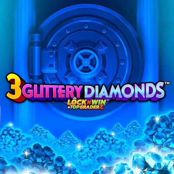 3 Glittery Diamonds by PearFiction Studios, showcased at realzcasinoo.com – game logo
