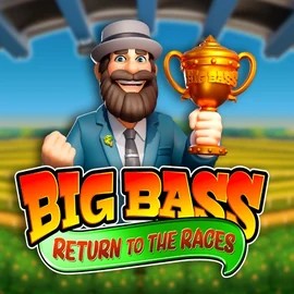 Big Bass Return to the Races slot logo by Pragmatic Play at Realz Casino