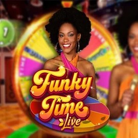 Funky Time online game logo by Evolution on realzcasinoo.com