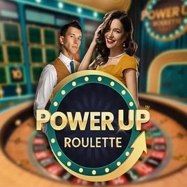 PowerUP Roulette slot logo by Pragmatic Play at Realz Casino
