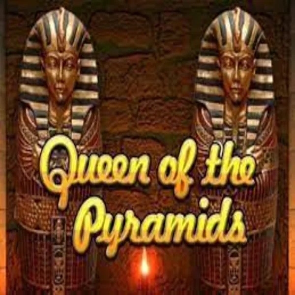 Queen of the Pyramids slot logo by Playtech at Realz Casino