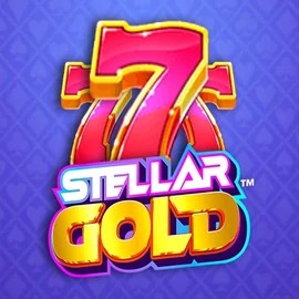 Stellar Gold slot logo by Snowborn Games at Realz Casino