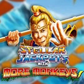 Stellar Jackpots with More Monkeys online game logo by Lightning Box Game on realzcasinoo.com