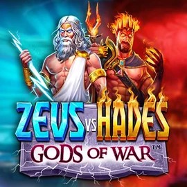Zeus vs Hades: Gods of War slot logo by Pragmatic Play at Realz Casino